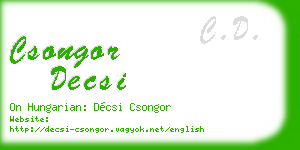 csongor decsi business card